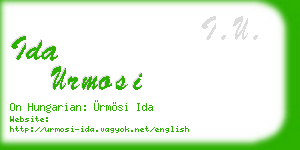 ida urmosi business card
