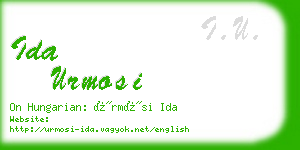 ida urmosi business card